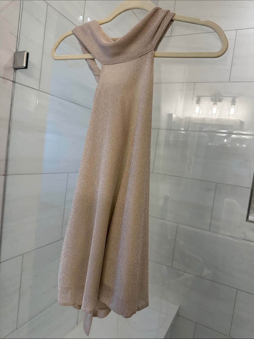 Shimmer Top in Champagne, Zara